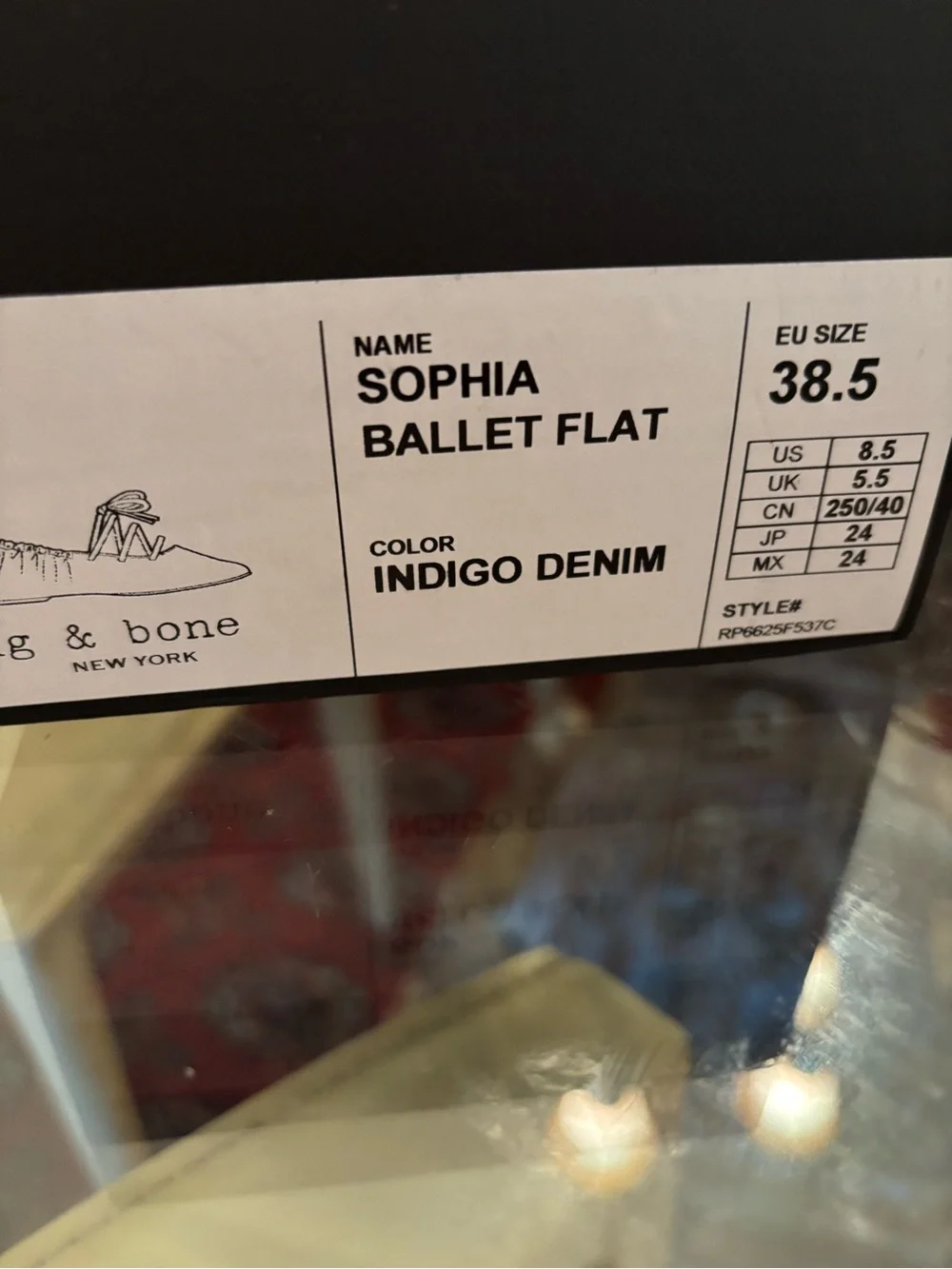 NWT Rag & Bone Sophia Ballet Flat 38.5/8 - Picture 3 of 6